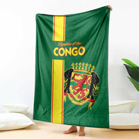 Congo Brazzaville Football Blanket Go Ba Diabulu ya Mbwaki Green Color - Wonder Print Shop