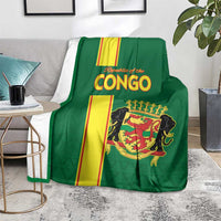 Congo Brazzaville Football Blanket Go Ba Diabulu ya Mbwaki Green Color - Wonder Print Shop