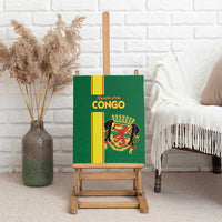 Congo Brazzaville Football Canvas Wall Art Go Ba Diabulu ya Mbwaki Green Color - Wonder Print Shop