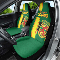 Congo Brazzaville Football Car Seat Cover Go Ba Diabulu ya Mbwaki Green Color - Wonder Print Shop