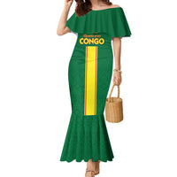 Custom Congo Brazzaville Football Family Matching Mermaid Dress and Hawaiian Shirt Go Ba Diabulu ya Mbwaki Green Color - Wonder Print Shop