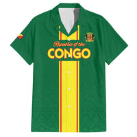 Custom Congo Brazzaville Football Family Matching Short Sleeve Bodycon Dress and Hawaiian Shirt Go Ba Diabulu ya Mbwaki Green Color - Wonder Print Shop