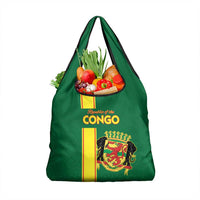 Congo Brazzaville Football Grocery Bag Go Ba Diabulu ya Mbwaki Green Color - Wonder Print Shop