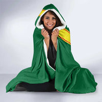 Congo Brazzaville Football Hooded Blanket Go Ba Diabulu ya Mbwaki Green Color - Wonder Print Shop