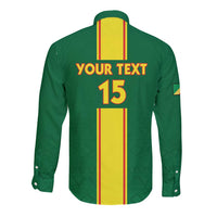 Custom Congo Brazzaville Football Long Sleeve Button Shirt Go Ba Diabulu ya Mbwaki Green Color - Wonder Print Shop