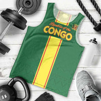 Custom Congo Brazzaville Football Men Tank Top Go Ba Diabulu ya Mbwaki Green Color - Wonder Print Shop