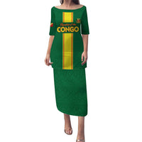 Custom Congo Brazzaville Football Puletasi Go Ba Diabulu ya Mbwaki Green Color - Wonder Print Shop