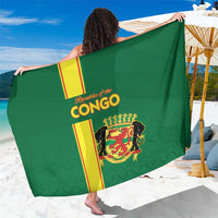 Congo Brazzaville Football Sarong Go Ba Diabulu ya Mbwaki Green Color - Wonder Print Shop