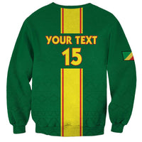 Custom Congo Brazzaville Football Sweatshirt Go Ba Diabulu ya Mbwaki Green Color - Wonder Print Shop