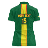 Custom Congo Brazzaville Football Women Polo Shirt Go Ba Diabulu ya Mbwaki Green Color - Wonder Print Shop