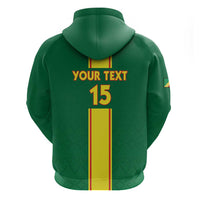 Custom Congo Brazzaville Football Zip Hoodie Go Ba Diabulu ya Mbwaki Green Color - Wonder Print Shop