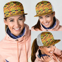 African Kente Pattern Mesh Trucker Cap Emaa Da - Wonder Print Shop