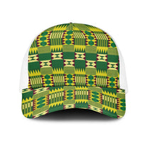 African Kente Pattern Mesh Trucker Cap Sika Fre Mogya - Wonder Print Shop