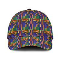 African Kente Pattern Classic Cap Fathia Fata Nkrumah - Wonder Print Shop