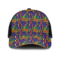 African Kente Pattern Mesh Trucker Cap Fathia Fata Nkrumah - Wonder Print Shop