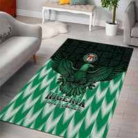 Nigeria Football Area Rug Go Super Eagles Sporty Style - Wonder Print Shop