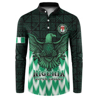 Custom Nigeria Football Button Sweatshirt Go Super Eagles Sporty Style - Wonder Print Shop