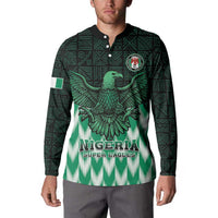Custom Nigeria Football Button Sweatshirt Go Super Eagles Sporty Style - Wonder Print Shop