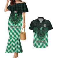 Custom Nigeria Football Couples Matching Mermaid Dress and Hawaiian Shirt Go Super Eagles Sporty Style - Wonder Print Shop