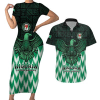 Custom Nigeria Football Couples Matching Short Sleeve Bodycon Dress and Hawaiian Shirt Go Super Eagles Sporty Style - Wonder Print Shop