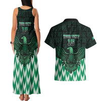 Custom Nigeria Football Couples Matching Tank Maxi Dress and Hawaiian Shirt Go Super Eagles Sporty Style - Wonder Print Shop