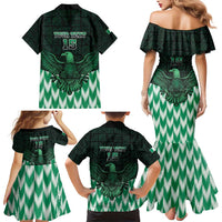 Custom Nigeria Football Family Matching Mermaid Dress and Hawaiian Shirt Go Super Eagles Sporty Style - Wonder Print Shop