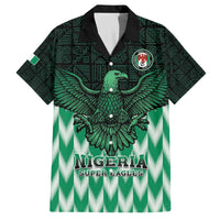 Custom Nigeria Football Family Matching Off The Shoulder Long Sleeve Dress and Hawaiian Shirt Go Super Eagles Sporty Style - Wonder Print Shop