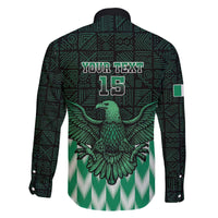 Custom Nigeria Football Family Matching Off The Shoulder Long Sleeve Dress and Hawaiian Shirt Go Super Eagles Sporty Style - Wonder Print Shop
