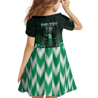 Custom Nigeria Football Family Matching Off Shoulder Short Dress and Hawaiian Shirt Go Super Eagles Sporty Style - Wonder Print Shop