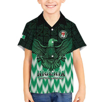 Custom Nigeria Football Family Matching Short Sleeve Bodycon Dress and Hawaiian Shirt Go Super Eagles Sporty Style - Wonder Print Shop