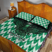 Nigeria Football Quilt Bed Set Go Super Eagles Sporty Style - Wonder Print Shop