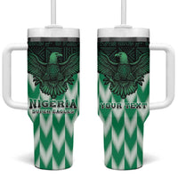 Custom Nigeria Football Tumbler With Handle Go Super Eagles Sporty Style - Wonder Print Shop