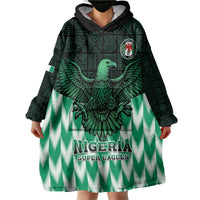 Custom Nigeria Football Wearable Blanket Hoodie Go Super Eagles Sporty Style - Wonder Print Shop