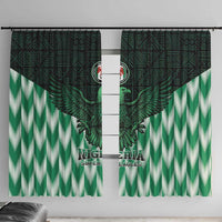 Nigeria Football Window Curtain Go Super Eagles Sporty Style - Wonder Print Shop