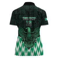 Custom Nigeria Football Women Polo Shirt Go Super Eagles Sporty Style - Wonder Print Shop