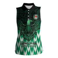 Custom Nigeria Football Women Sleeveless Polo Shirt Go Super Eagles Sporty Style - Wonder Print Shop