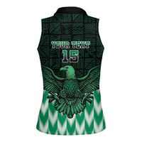 Custom Nigeria Football Women Sleeveless Polo Shirt Go Super Eagles Sporty Style - Wonder Print Shop