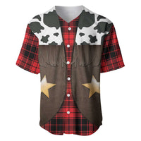 Cowboy Vest Costume Baseball Jersey Black Red Plaid Pattern - Wonder Print Shop