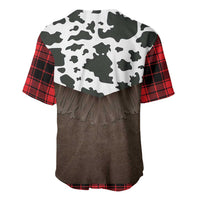 Cowboy Vest Costume Baseball Jersey Black Red Plaid Pattern - Wonder Print Shop
