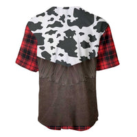 Cowboy Vest Costume Baseball Jersey Black Red Plaid Pattern - Wonder Print Shop