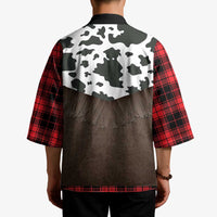 Cowboy Vest Costume Kimono Black Red Plaid Pattern - Wonder Print Shop