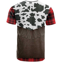 Cowboy Vest Costume T Shirt Black Red Plaid Pattern - Wonder Print Shop