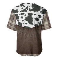 Cowboy Vest Costume Baseball Jersey Brown Beige Plaid Pattern - Wonder Print Shop