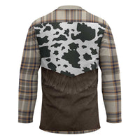 Cowboy Vest Costume Hockey Jersey Brown Beige Plaid Pattern - Wonder Print Shop