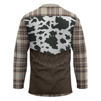 Cowboy Vest Costume Hockey Jersey Brown Beige Plaid Pattern - Wonder Print Shop