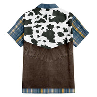 Cowboy Vest Costume Hawaiian Shirt Blue Yellow Plaid Pattern - Wonder Print Shop