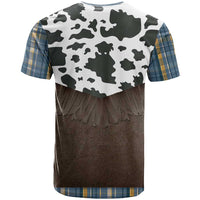 Cowboy Vest Costume T Shirt Blue Yellow Plaid Pattern - Wonder Print Shop