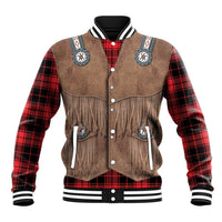 Retro Black Red Plaid Baseball Jacket Western Cowboy Vest Costume - Wonder Print Shop
