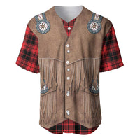 Retro Black Red Plaid Baseball Jersey Western Cowboy Vest Costume - Wonder Print Shop