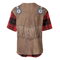 Retro Black Red Plaid Baseball Jersey Western Cowboy Vest Costume - Wonder Print Shop